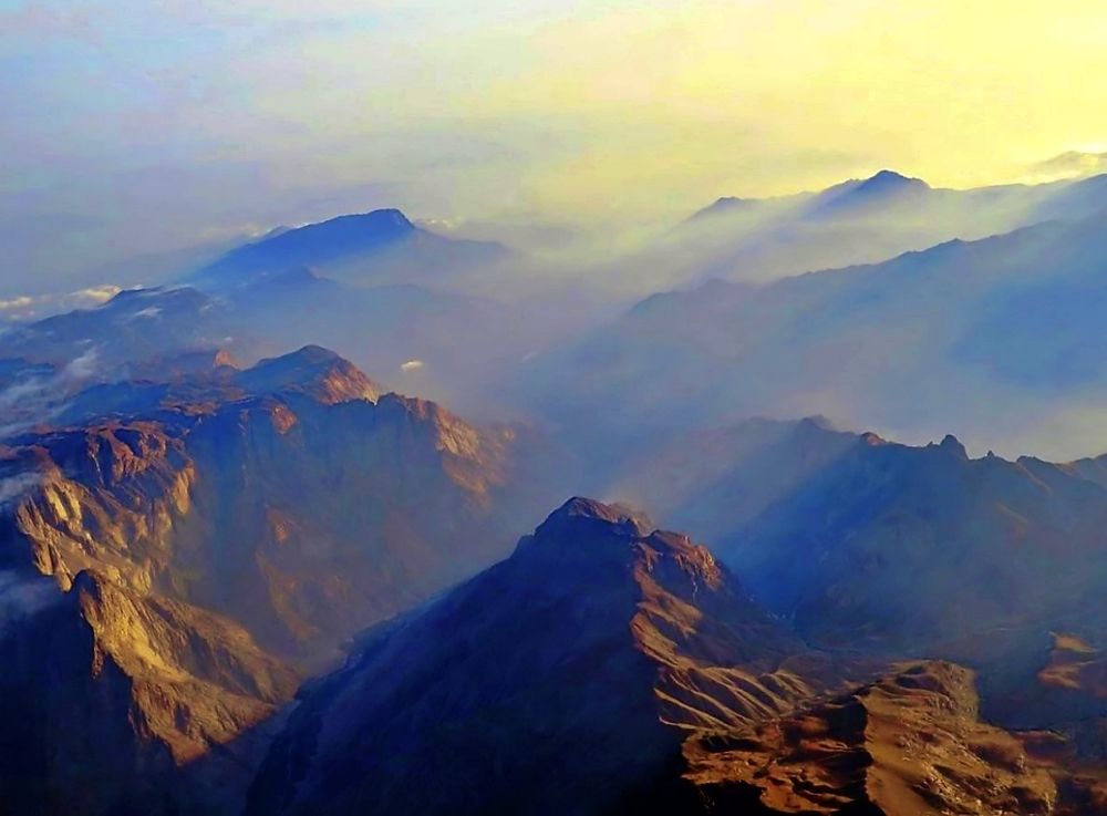 Fog in the Andean mountains