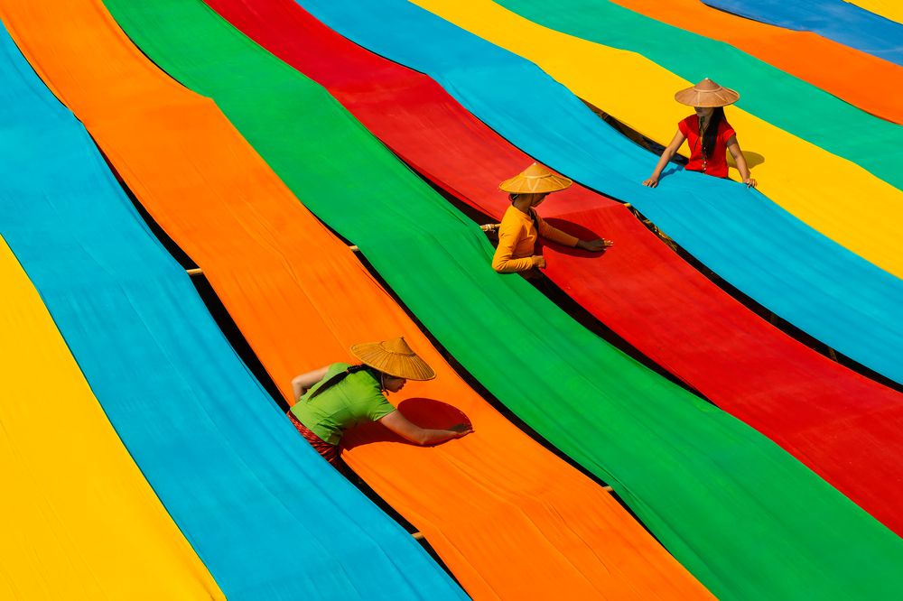 Colourful traditional textile industry