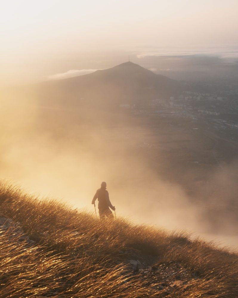 Рассвет на вершине горы Бештау