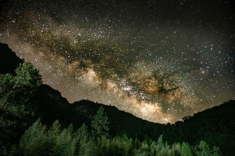 The Milky Way is growing on the top of Sao Ha mountain