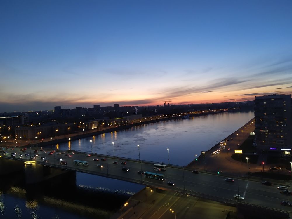 Володарский мост на закате