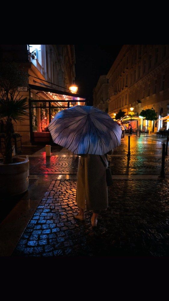Budapest night rain