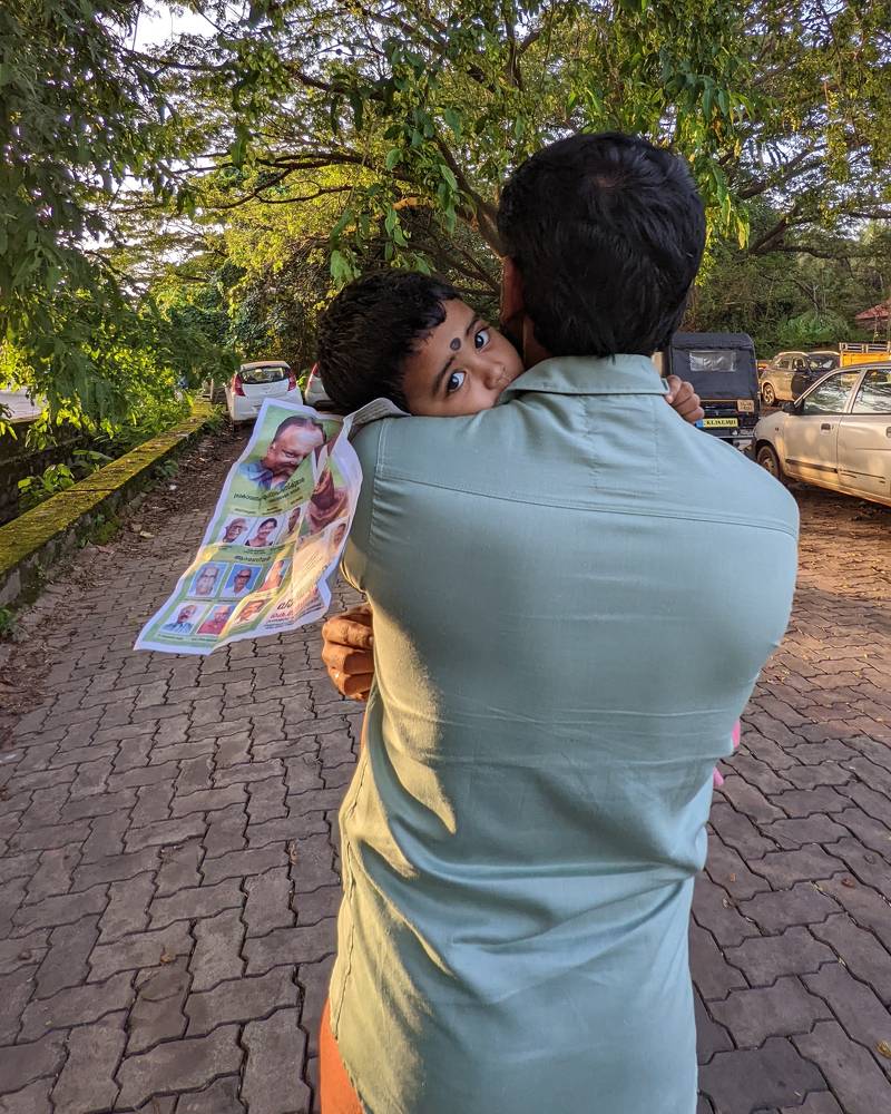 Father with his baby kid