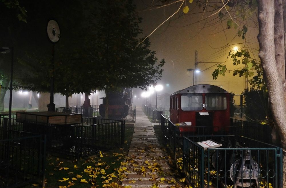 The train station...