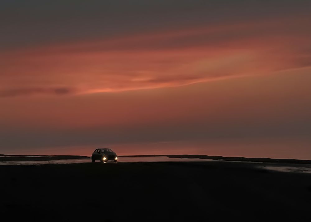 Driving on the beach