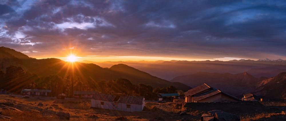 Sunset of chopta valley