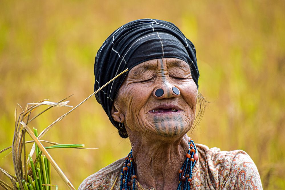 Apatani tribe portrait