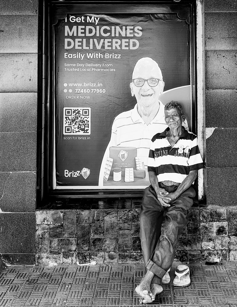 A happy and a sad face.