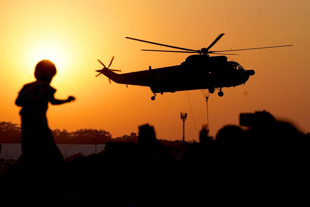 Children watching Air Show