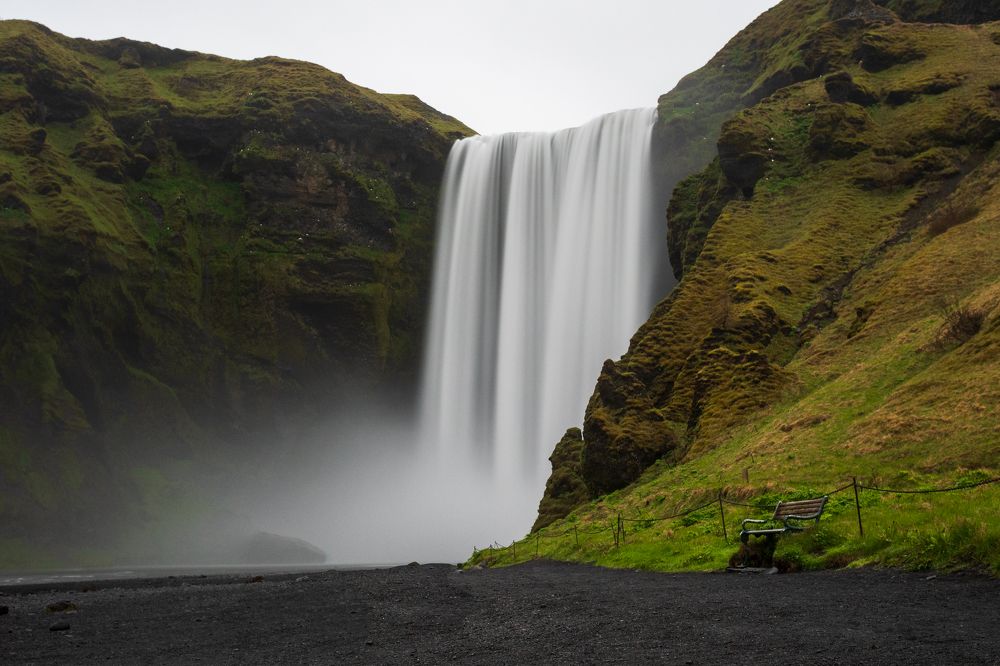 The beauty of a waterfall
