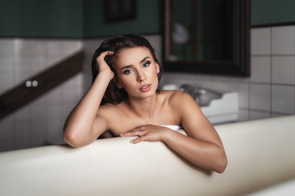 girl in the bathroom