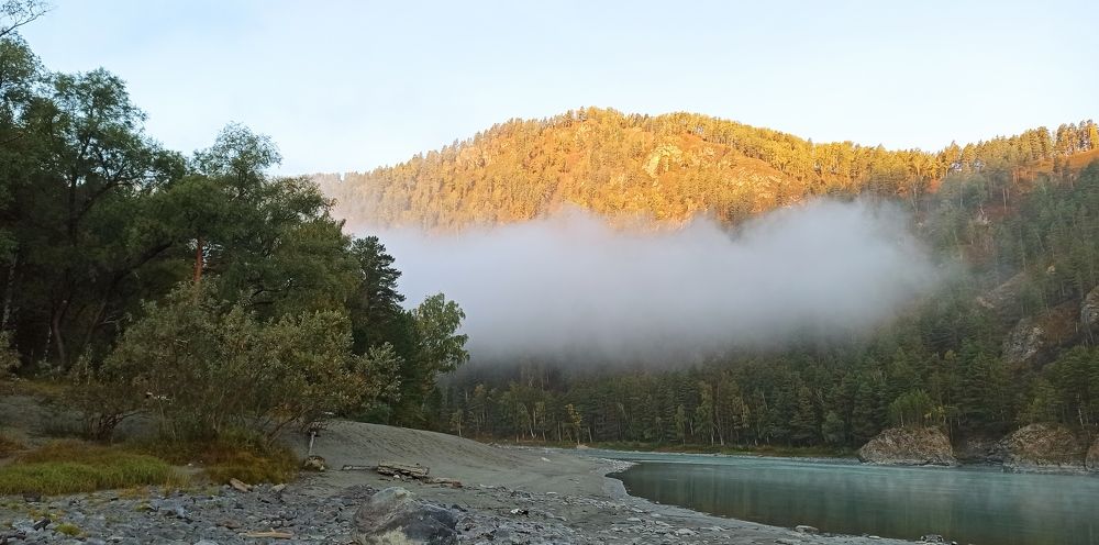 Рассвет над Катунью.