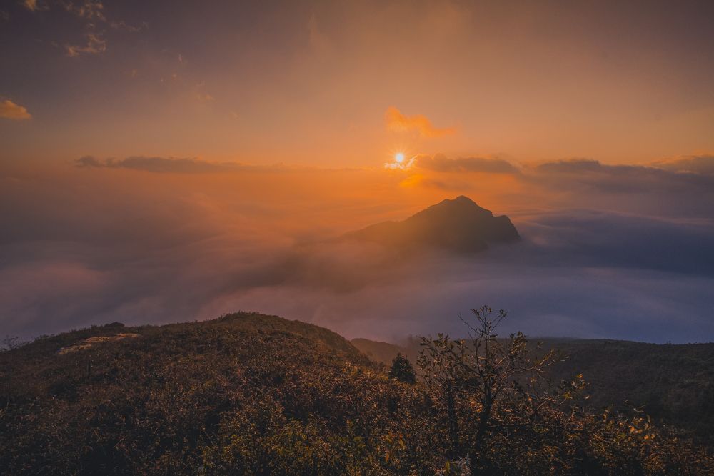 Morning at Ky Quan San mountain, Vietnam