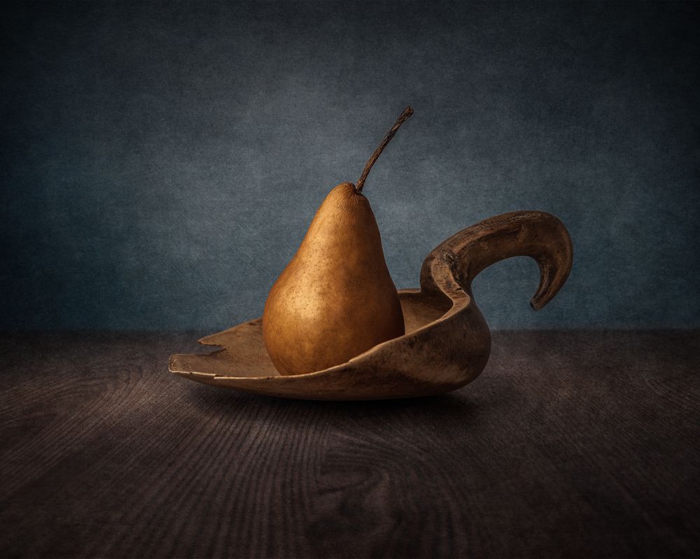 Pear on a spoon