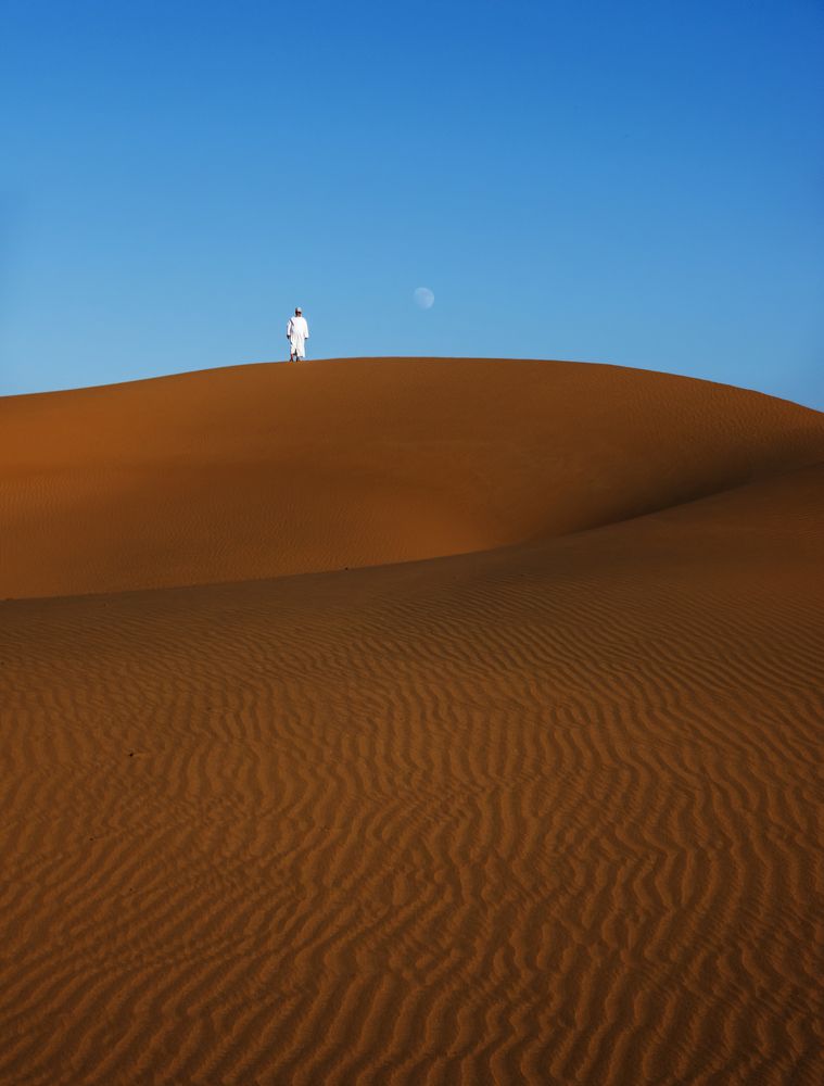 Me, the desert and the moon