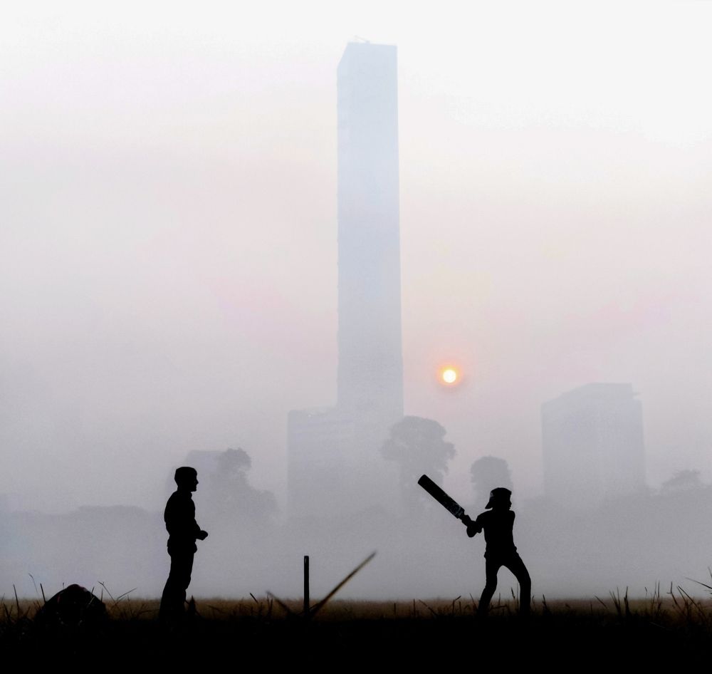 Morning Cricket at Maidan, Kolkata
