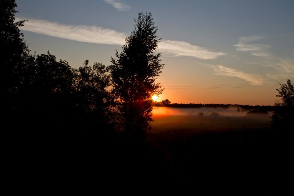Рязанская область на восходе.
