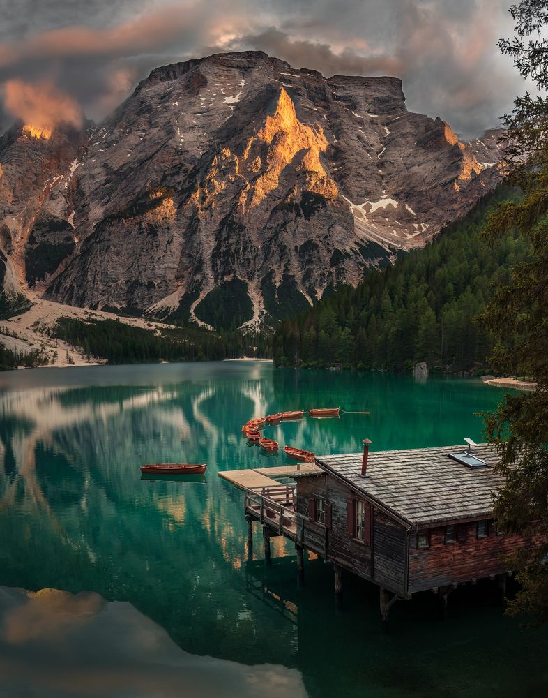 Dramatic Sunset at Lago di Braies