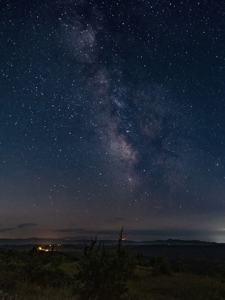 Milky Way on the night sky over Macedonia