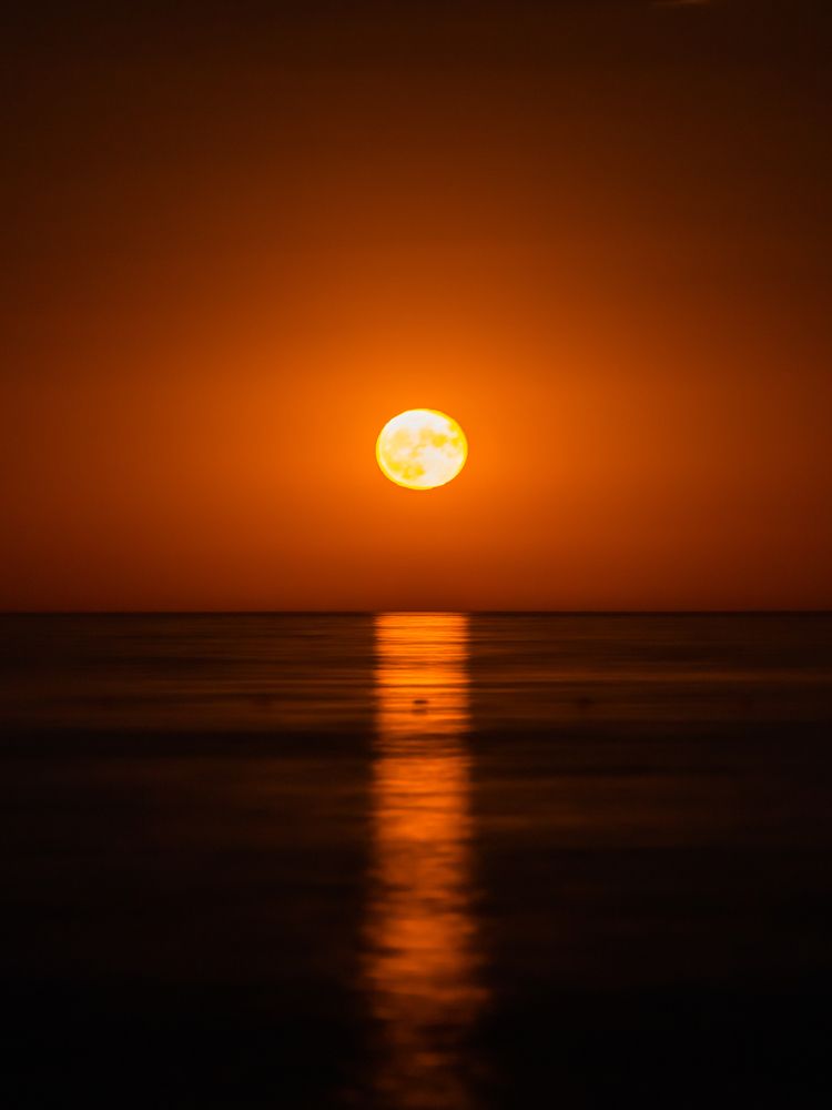 Восходящая луна на черным морем