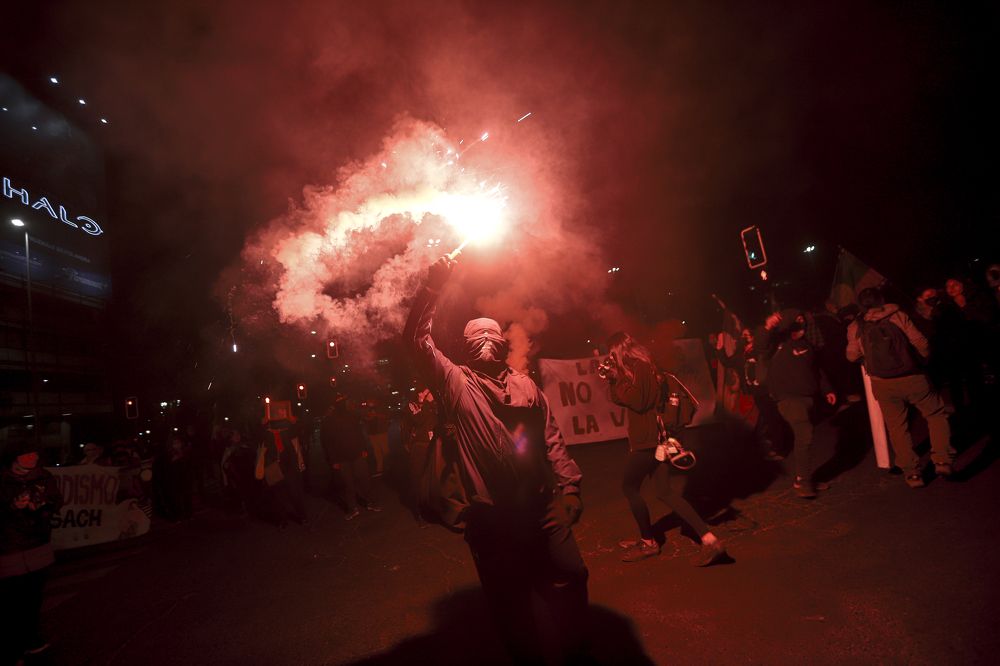 Protesta por el asesinato de una periodista
