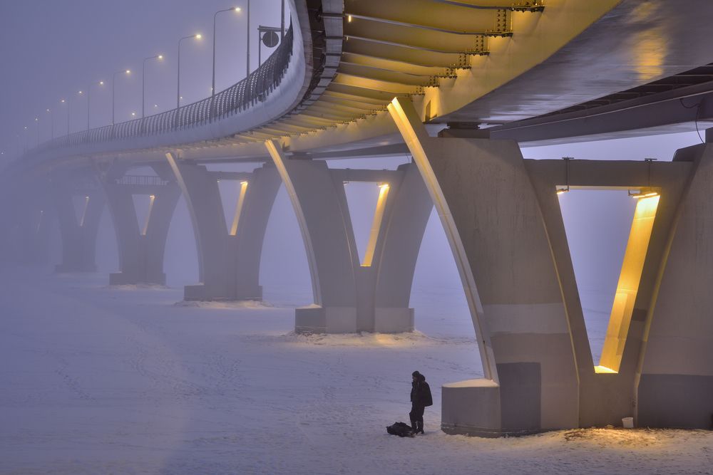 Одинокий рыбак