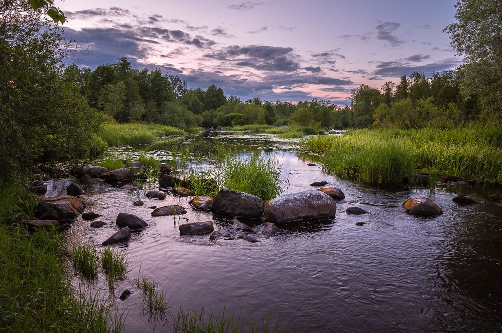 Вуокса в синий час.