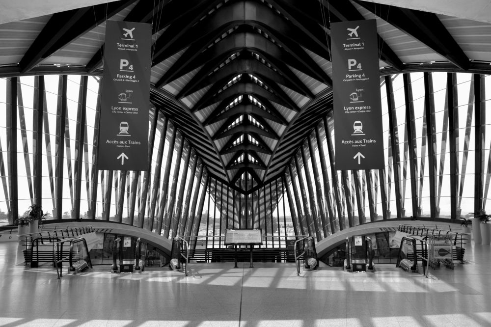 Lyon airport, France.