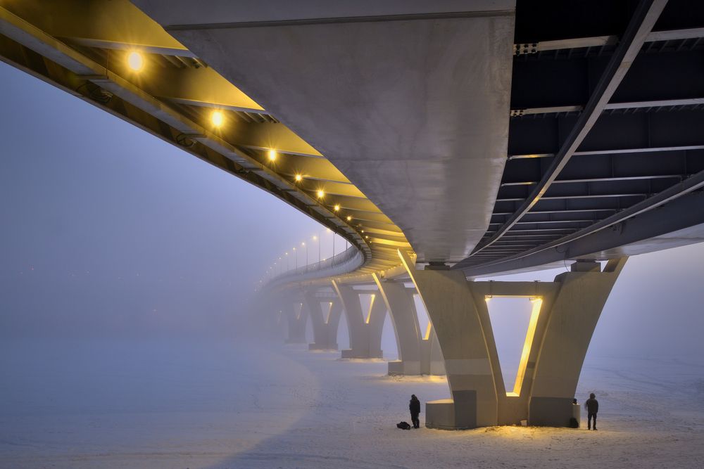 В раздумьях под мостом