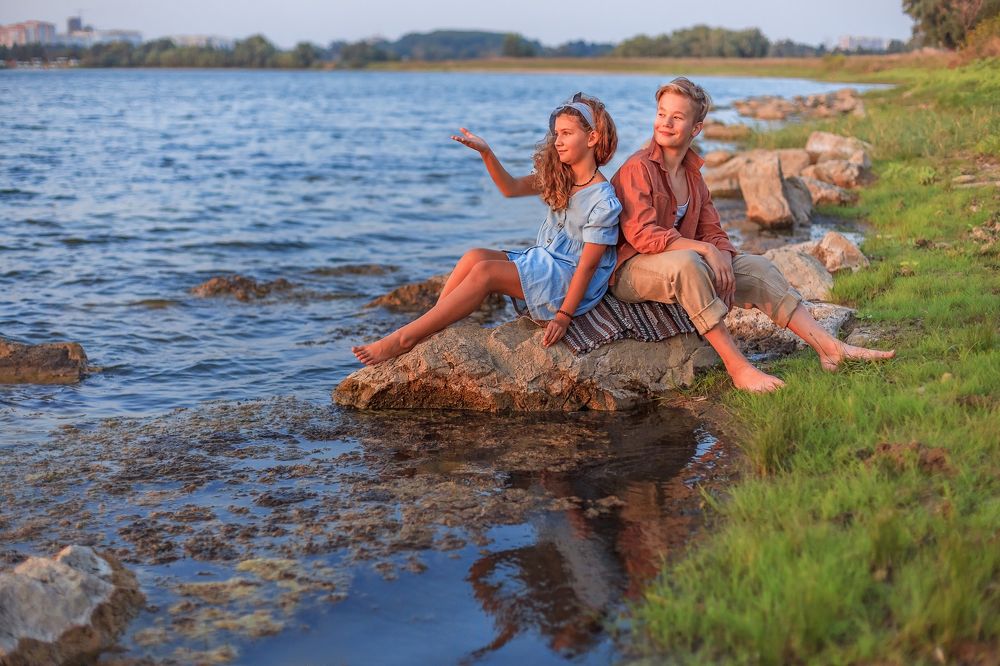 Вечером на озере.