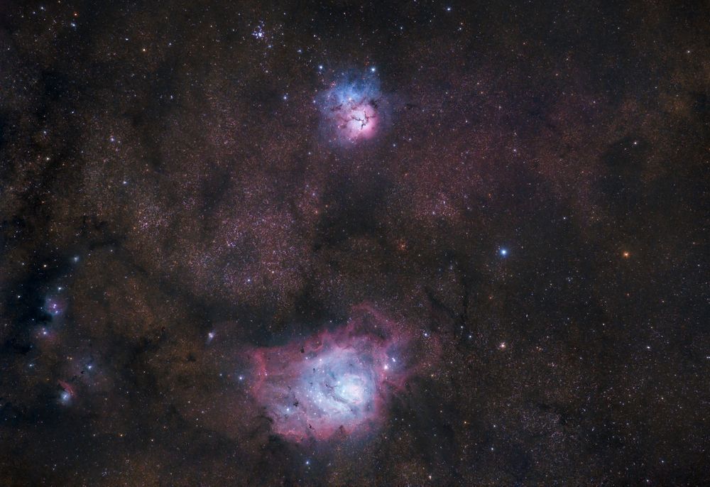 #TrifidNebula and #LagoonNebula