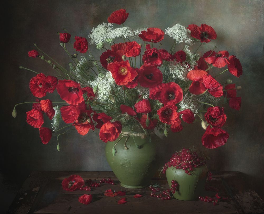 Still life with poppies