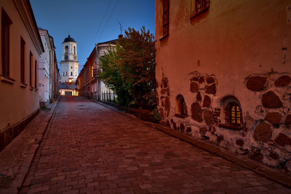 Улочка ночного Выборга