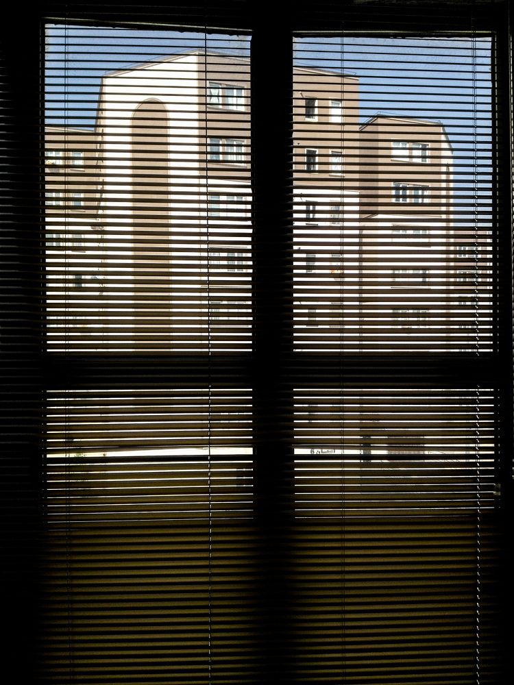 from behind the window