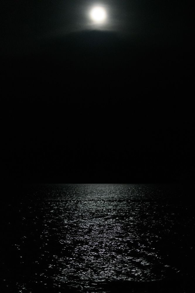 Ночь. Луна. Океан