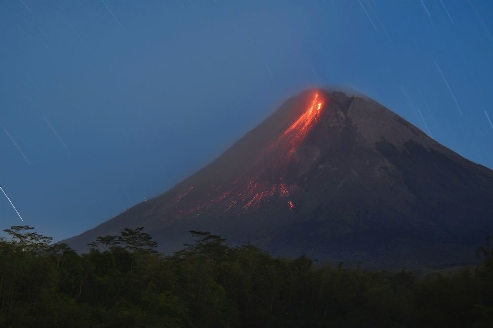 Eruption of Merapi Mountain
