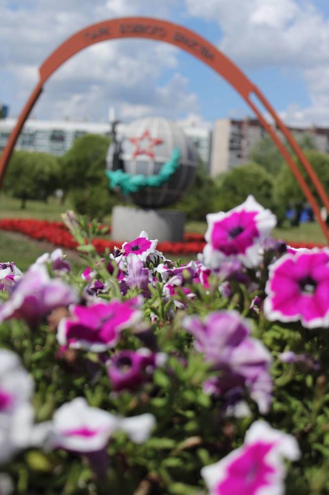 Возложение цветов в парке Боевого Братства (Санкт - Петербург)