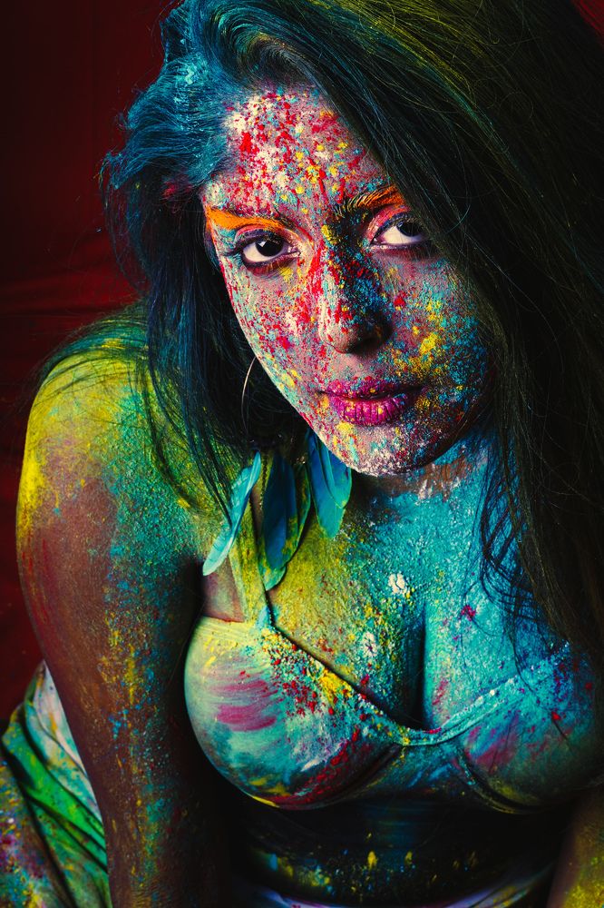 Girl with colors