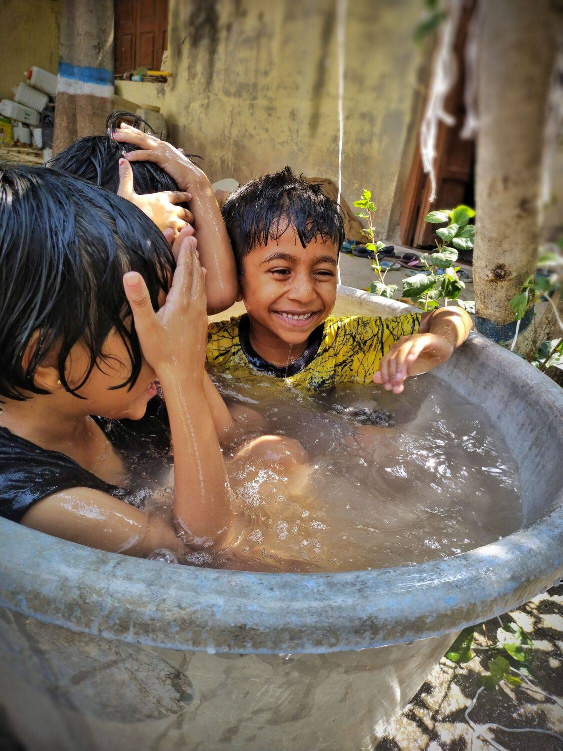 Children by the water
