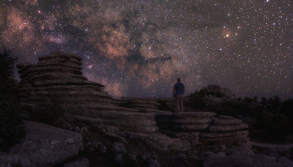 The man and the stars