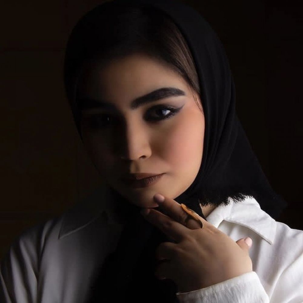 An emotional portrait of an Iranian woman