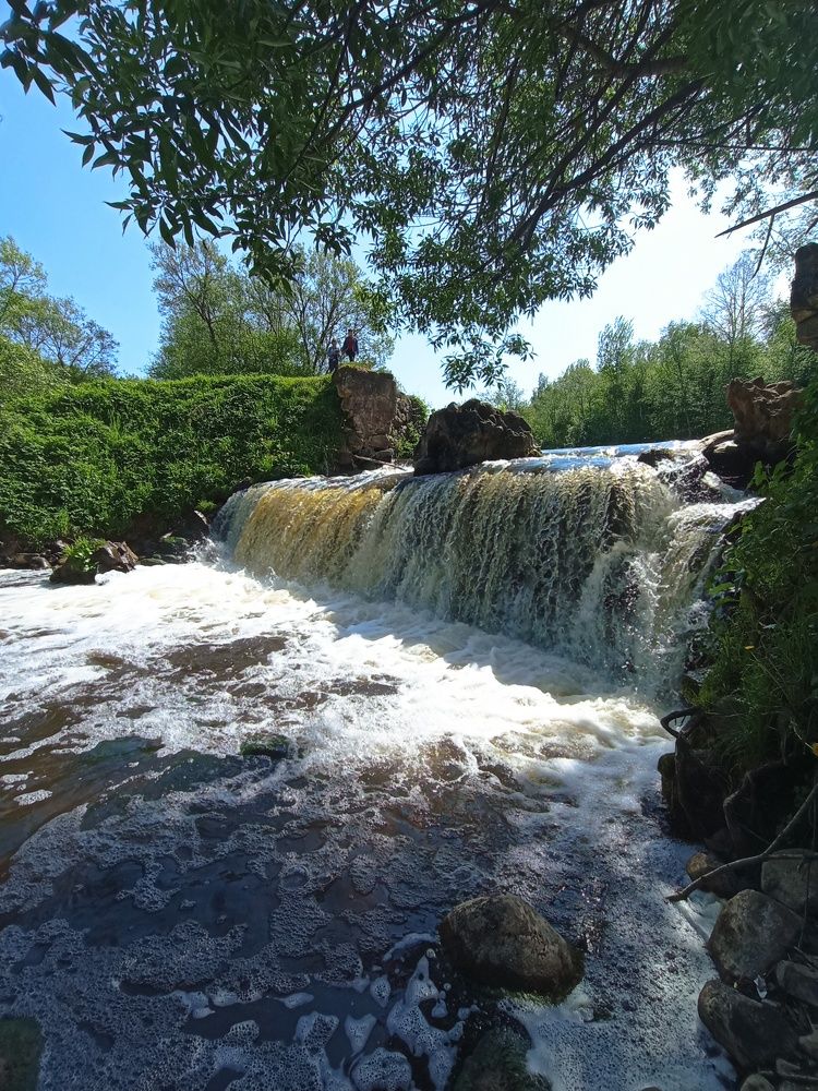 Waterfall on the river Vyata, Belarus