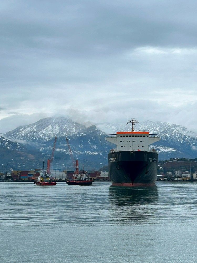 Sea port in Batumi