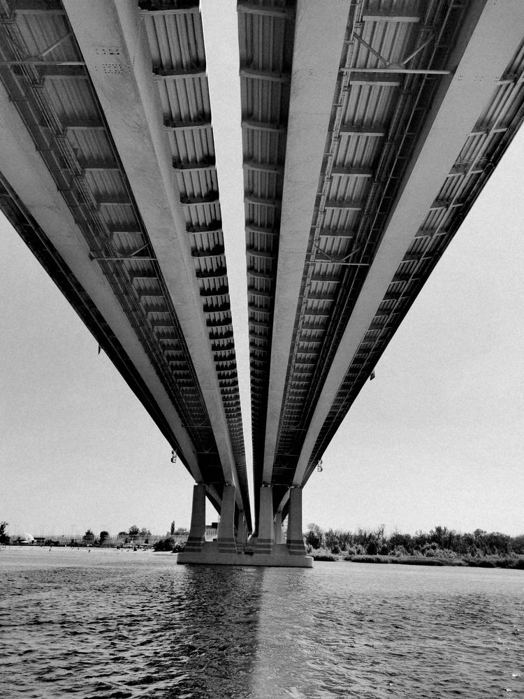 Ворошиловский мост. Река Дон.