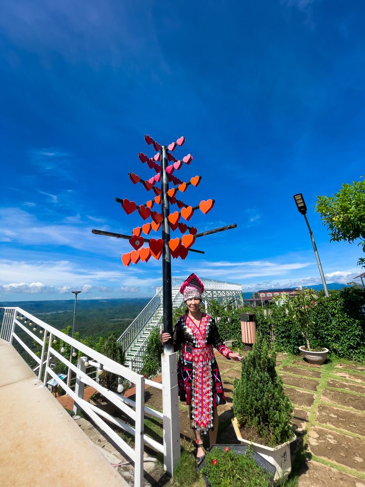 The ethnic minority wonam in traditional costume.