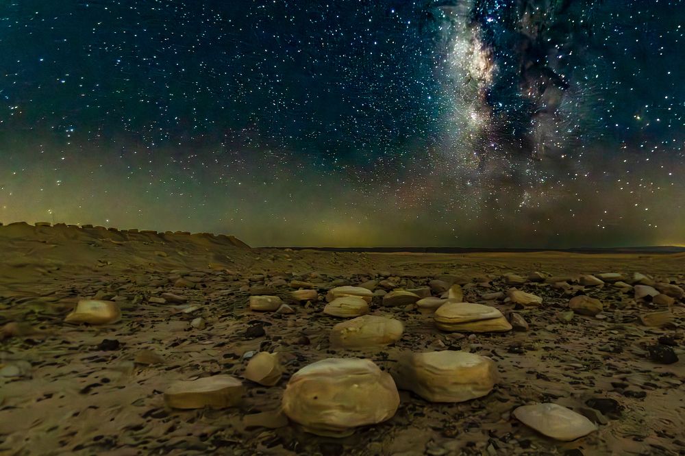 Milky way in the desert