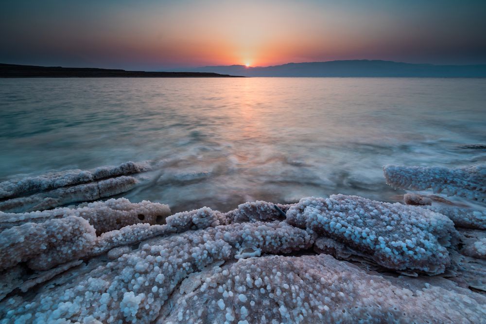 Sunrise over Dead sea
