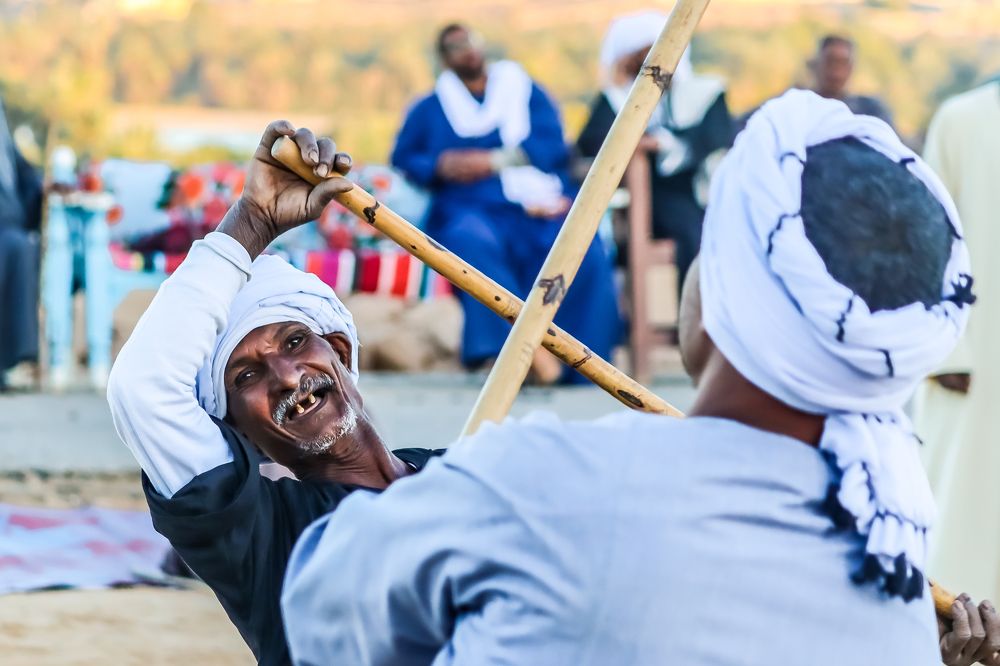 Playing with a stick in Upper Egypt