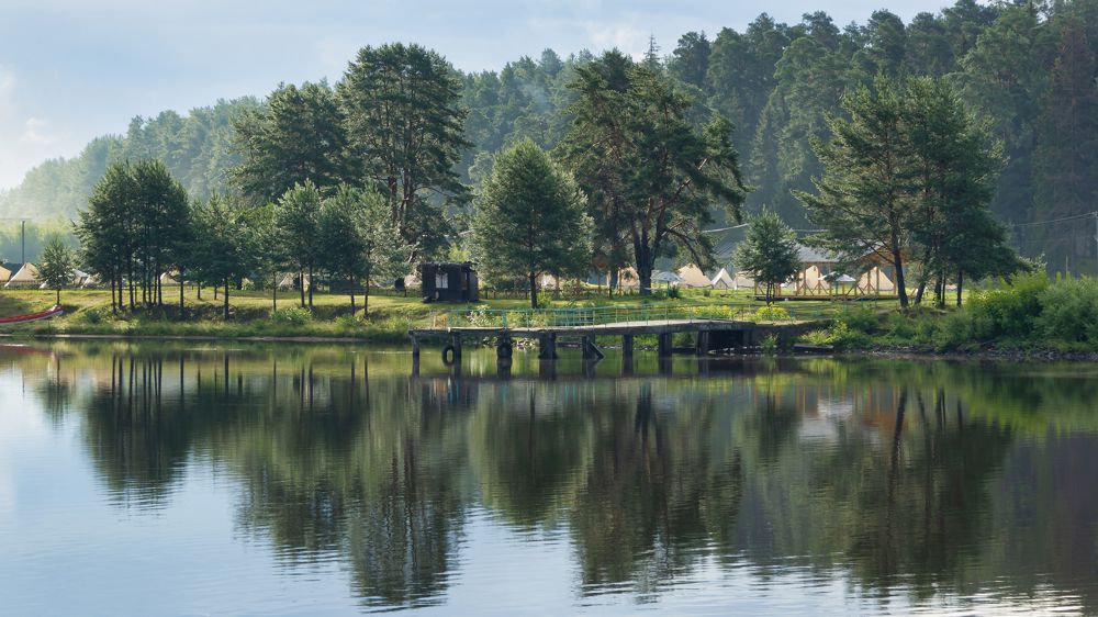 Туманное утро на Волге