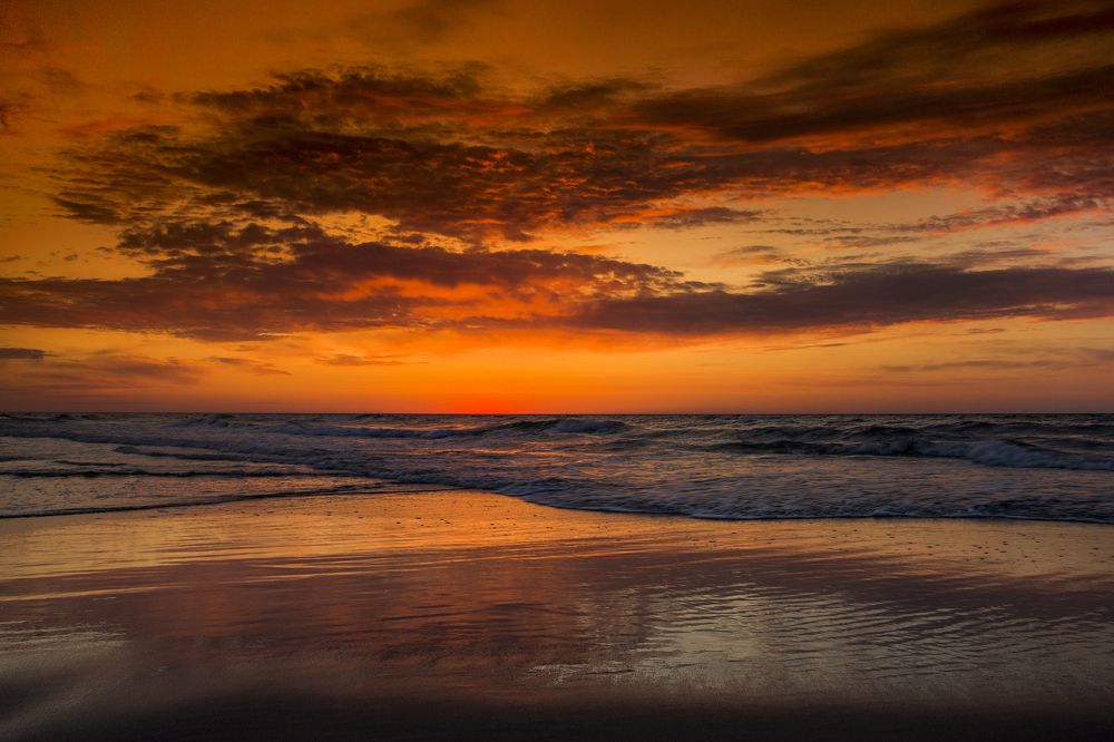 Sunset by the Baltic sea